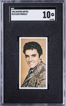 1963 Mister Softee "Top 20" #12 Elvis Presley – SGC GEM MT 10 "1 of 1!"